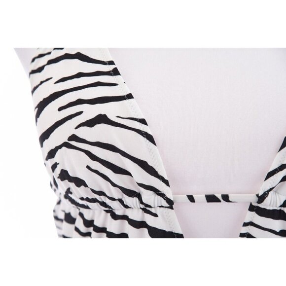 Charlie by Matthew Zink MZ One Piece Swimsuit Zebra Print Sz Large - Picture 4 of 9